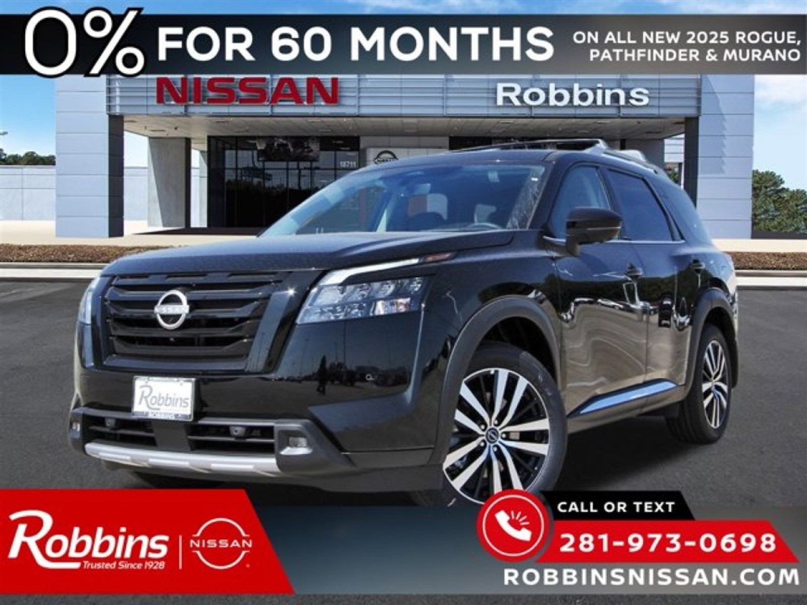 2025 Nissan Pathfinder Platinum Black at Robbins Nissan