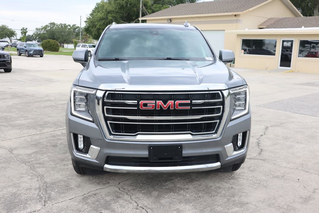 Used 2021 Satin Steel Metallic GMC SLT image 3