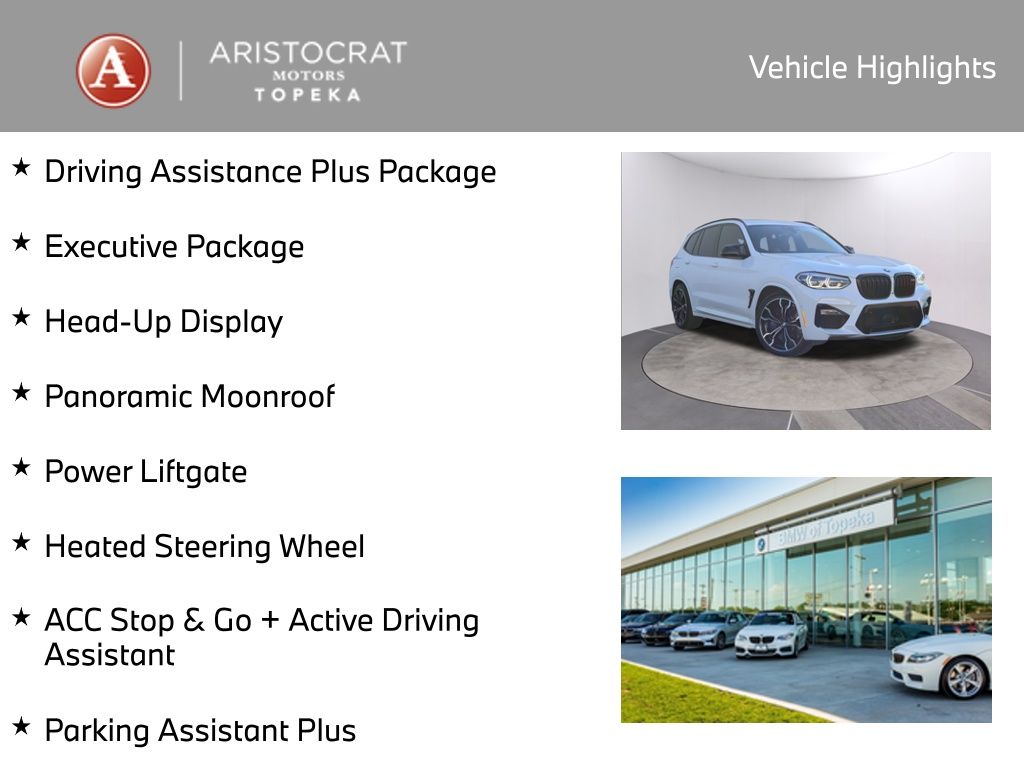 Used 2020 BMW X3 M Base with VIN 5YMTS0C07L9B50281 for sale in Kansas City