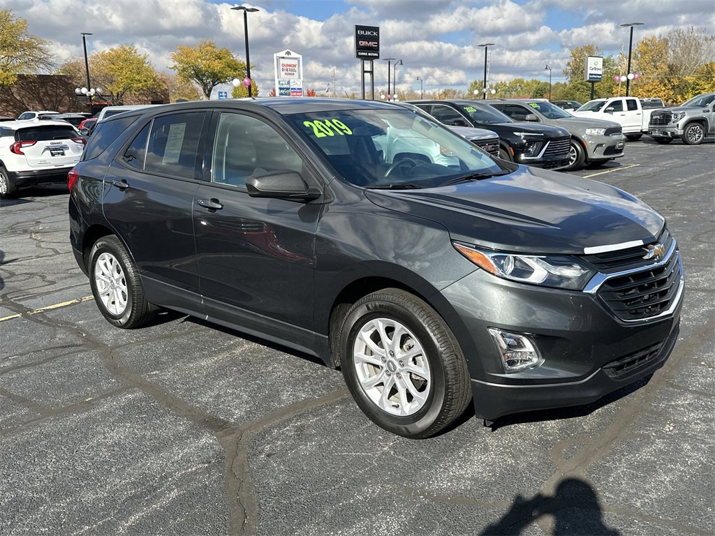 Used 2019 Chevrolet Equinox LS with VIN 3GNAXHEV0KS602869 for sale in Valparaiso, IN