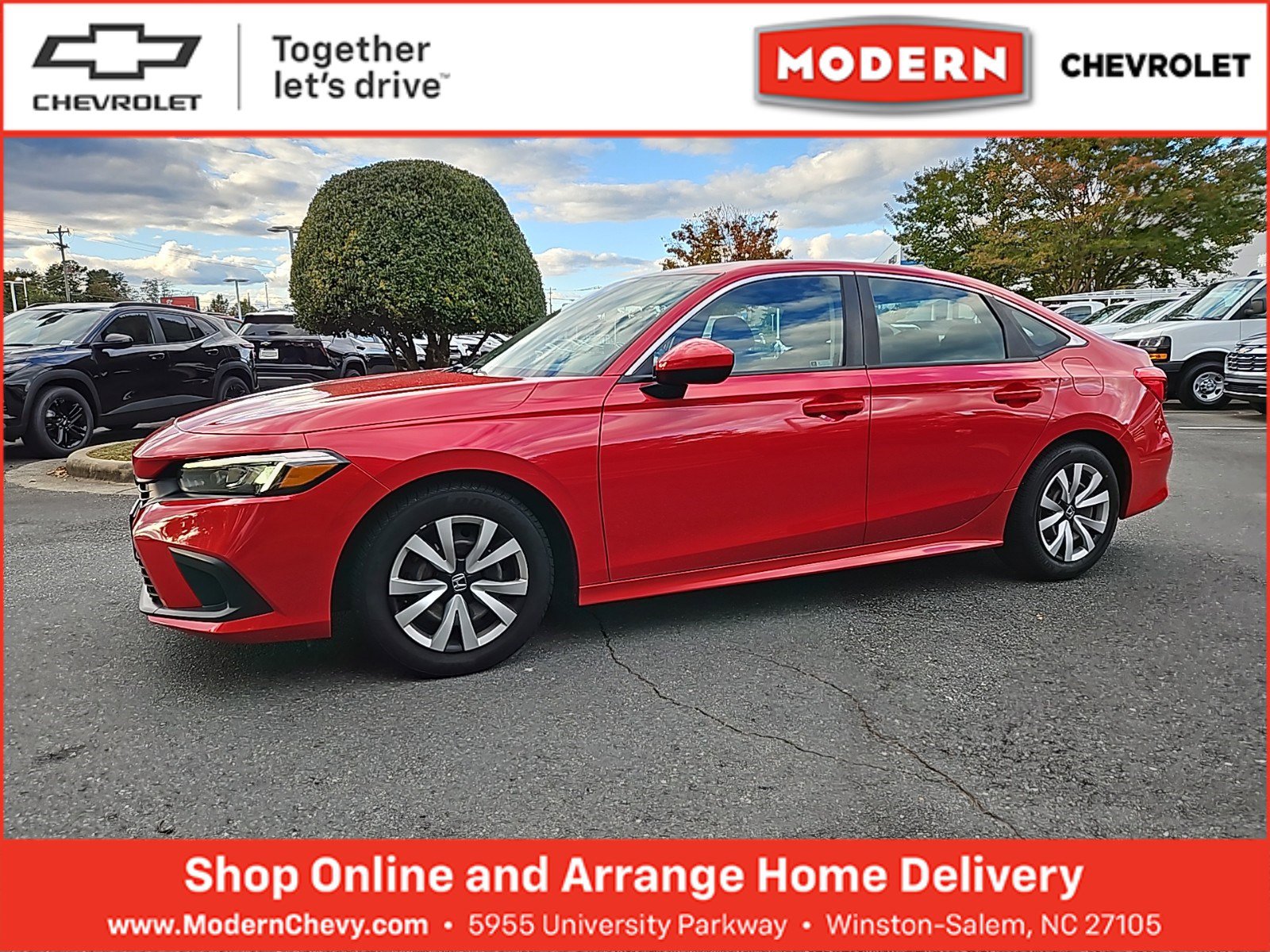 PreOwned 2022 Honda Civic Sedan LX 4dr Car in WinstonSalem 1N7294A Modern Toyota