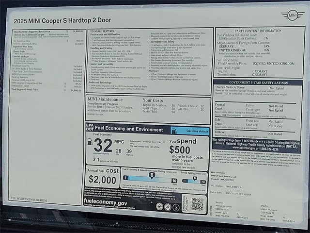 2025 Mini Cooper 2 Door Hardtop S photo 20