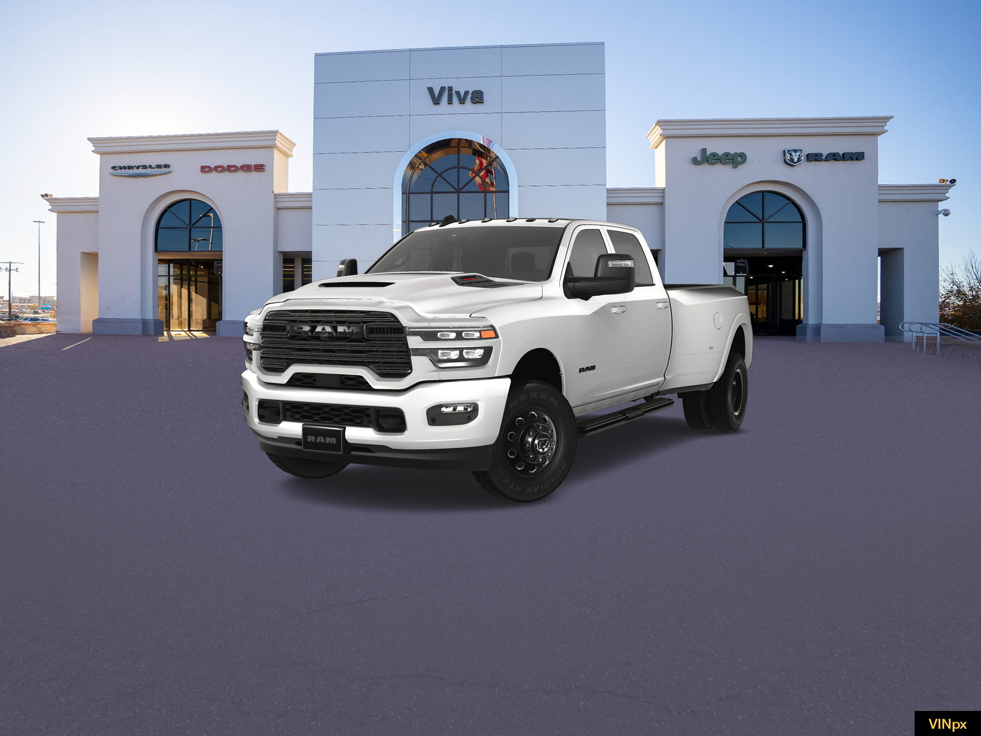 New 2025 Bright White Clear-Coat Exterior Paint RAM Laramie image 1