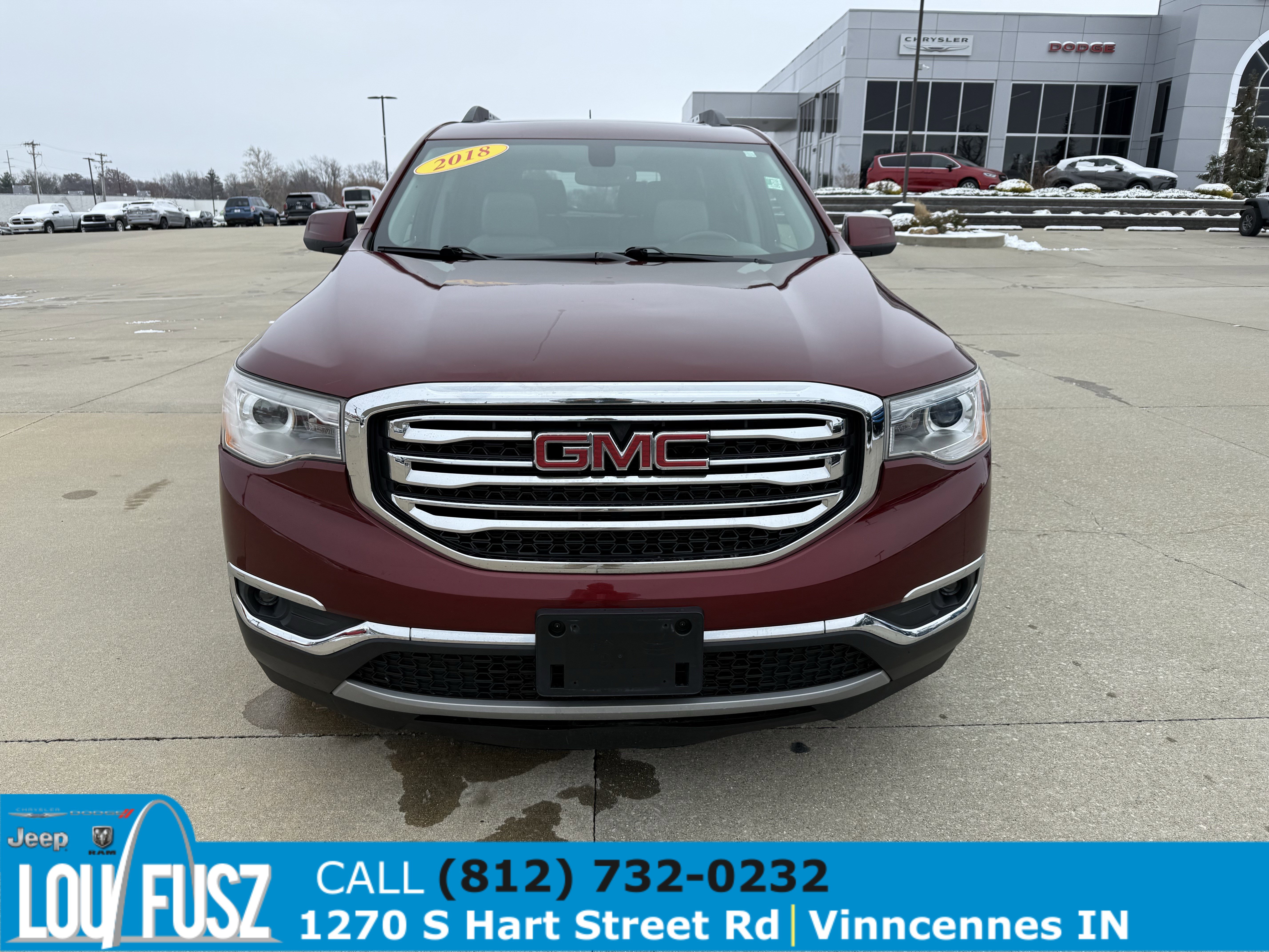Used 2018 GMC Acadia SLT-1 with VIN 1GKKNMLS9JZ209995 for sale in Vincennes, IN