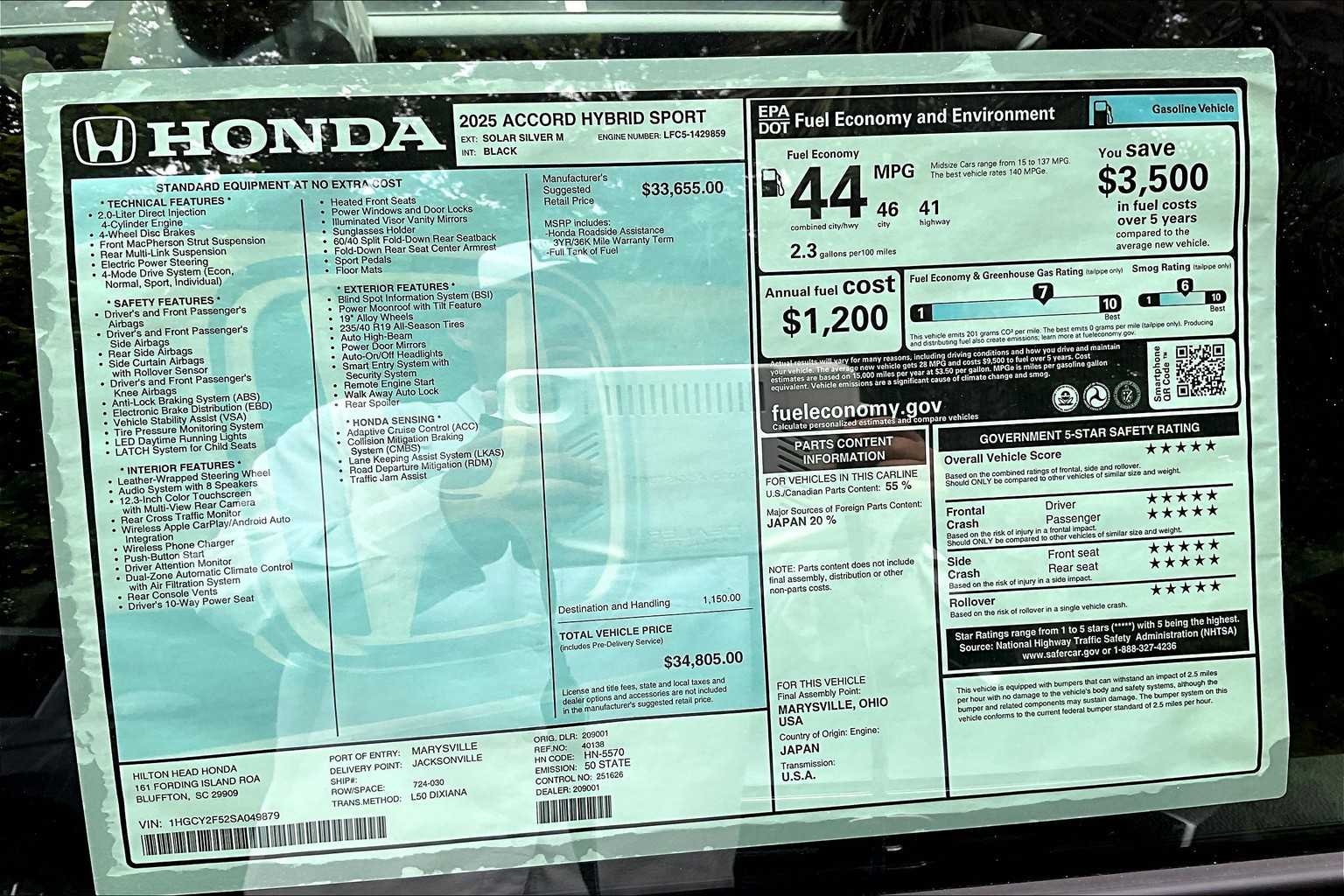 2025 Honda Accord Hybrid Sport photo 16