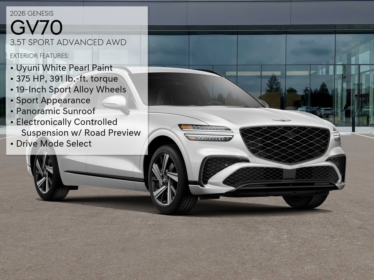 2026 Genesis GV70 3.5T Sport Advanced photo 3