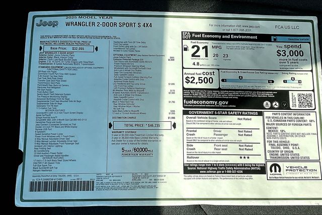 2025 Jeep Wrangler Sport S photo 5