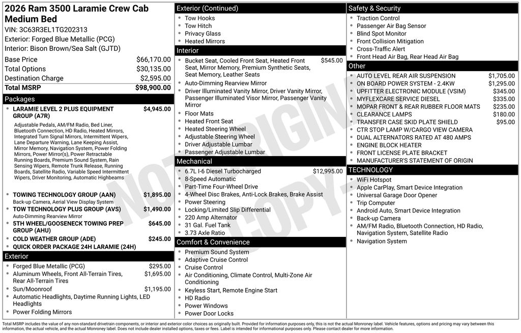 2026 RAM Ram 3500 Pickup Laramie's photo