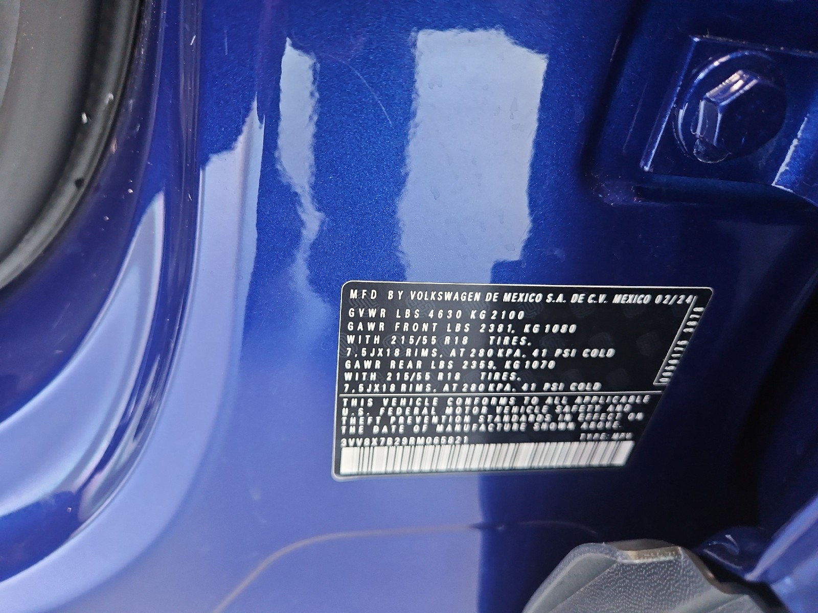 Used 2024 Dusk Blue Metallic Volkswagen S image 20