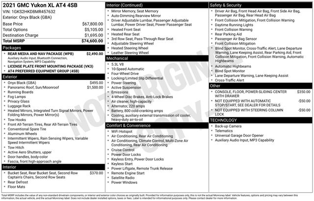 2021 GMC Yukon XL AT4's photo