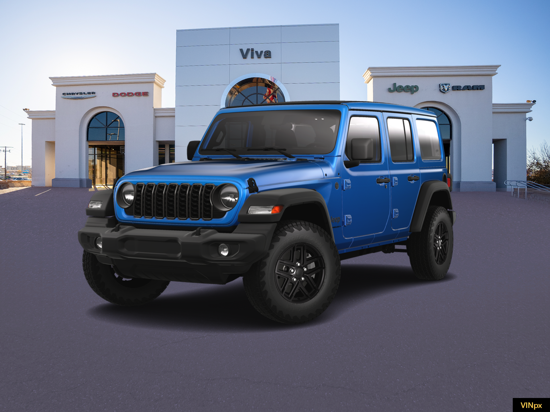 New 2025 Hydro Blue Pearl-Coat Exterior Paint Jeep Sport S image 1