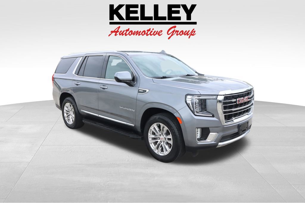 Used 2021 Satin Steel Metallic GMC SLT image 1