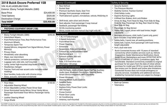 2018 Buick Encore Preferred