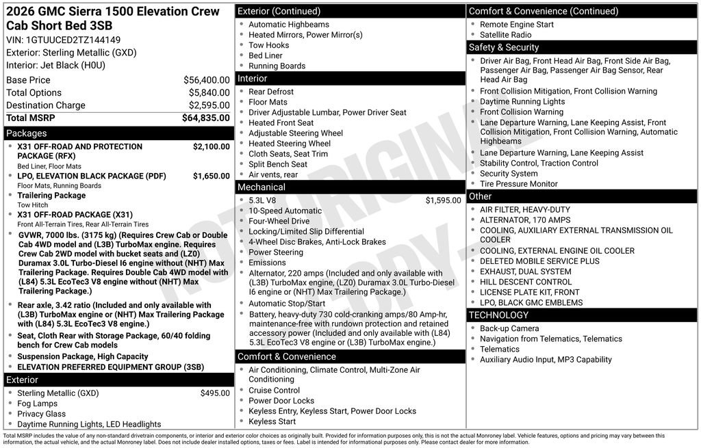 2026 GMC Sierra 1500 Elevation's photo