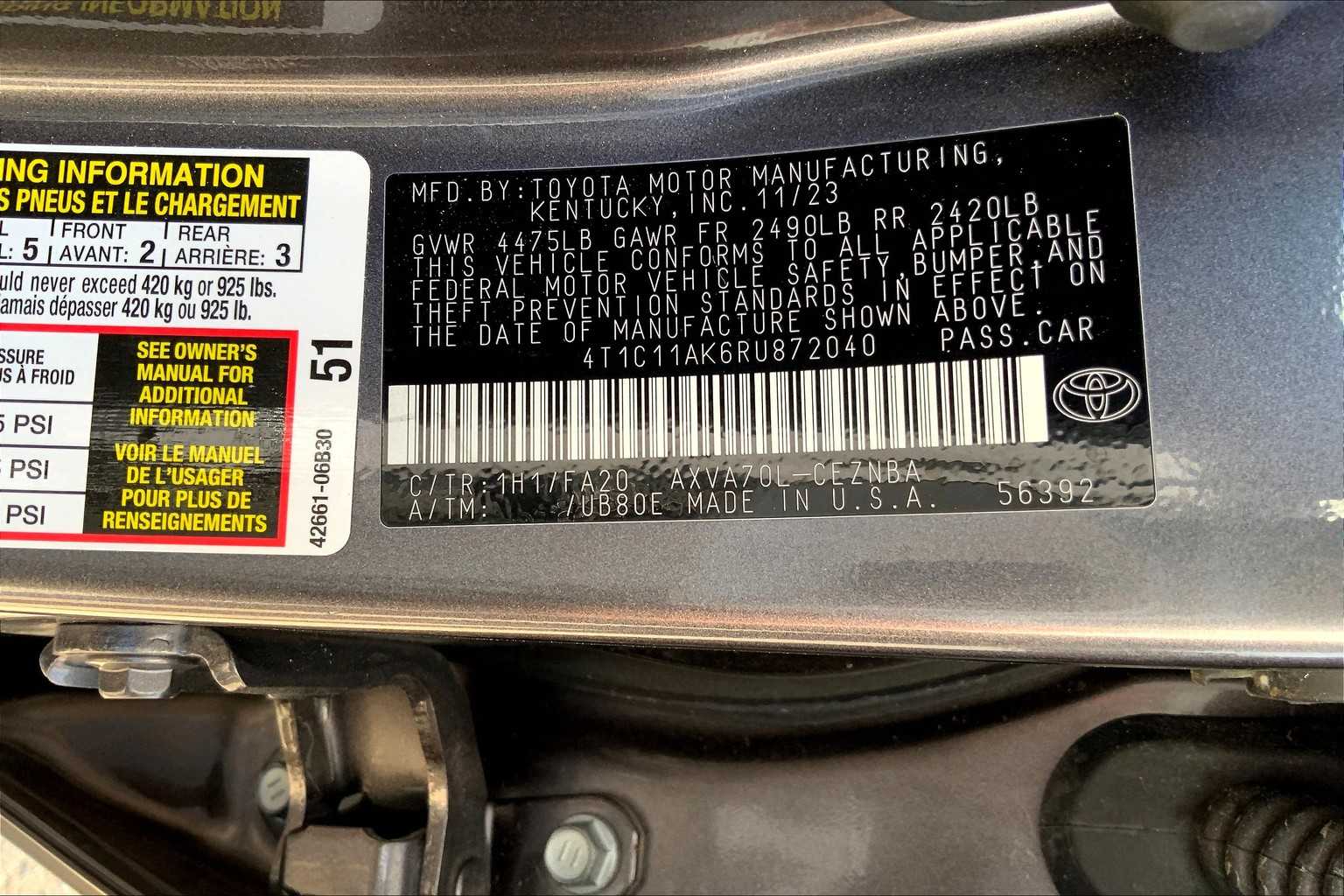 2024 Toyota Camry LE photo 28