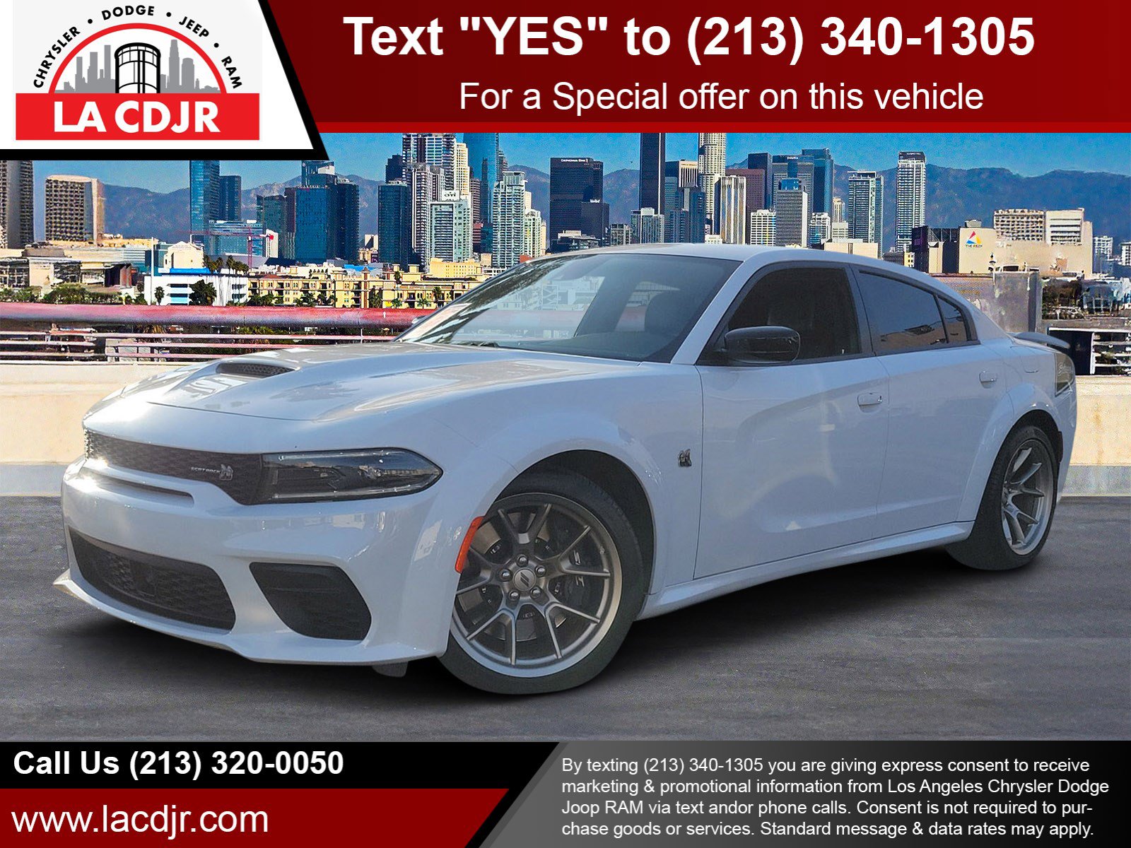 Used 2023 White Knuckle Clearcoat Dodge Scat Pack Widebody image 1