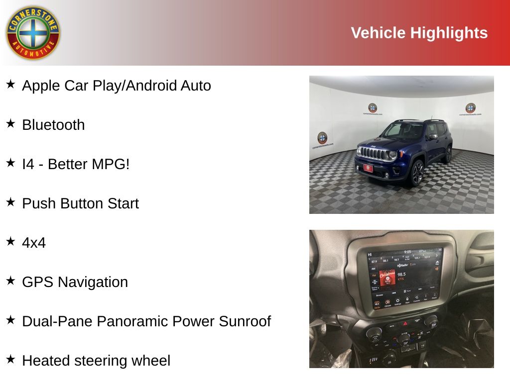 Used 2020 Jeep Renegade Limited with VIN ZACNJBD14LPL19205 for sale in Elk River, Minnesota