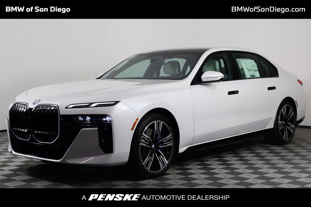 New 2025 Mineral White Metallic BMW 740i image 1
