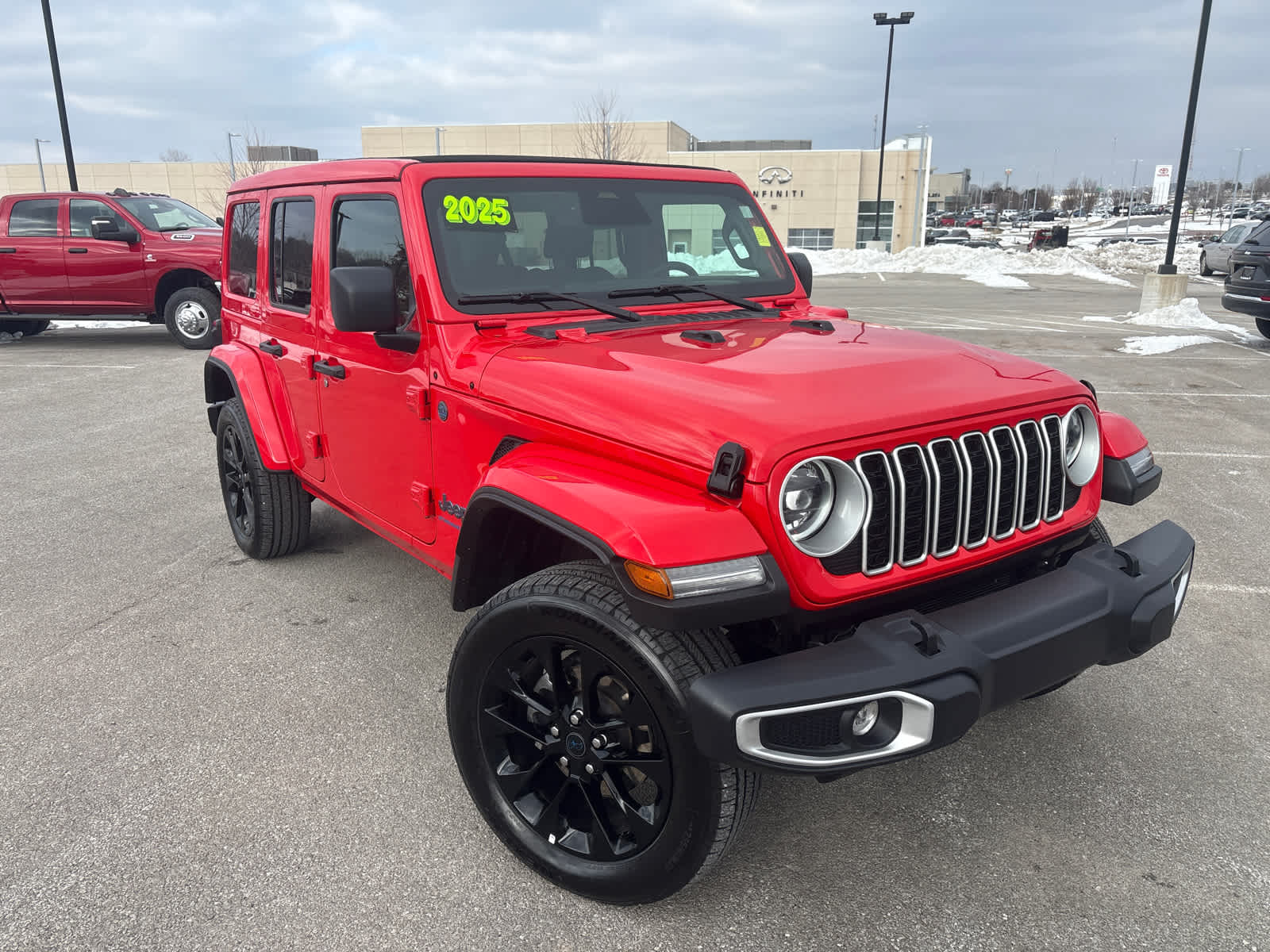 Used 2025 Jeep Wrangler 4xe Sahara 4XE with VIN 1C4RJXP63SW600163 for sale in Kansas City