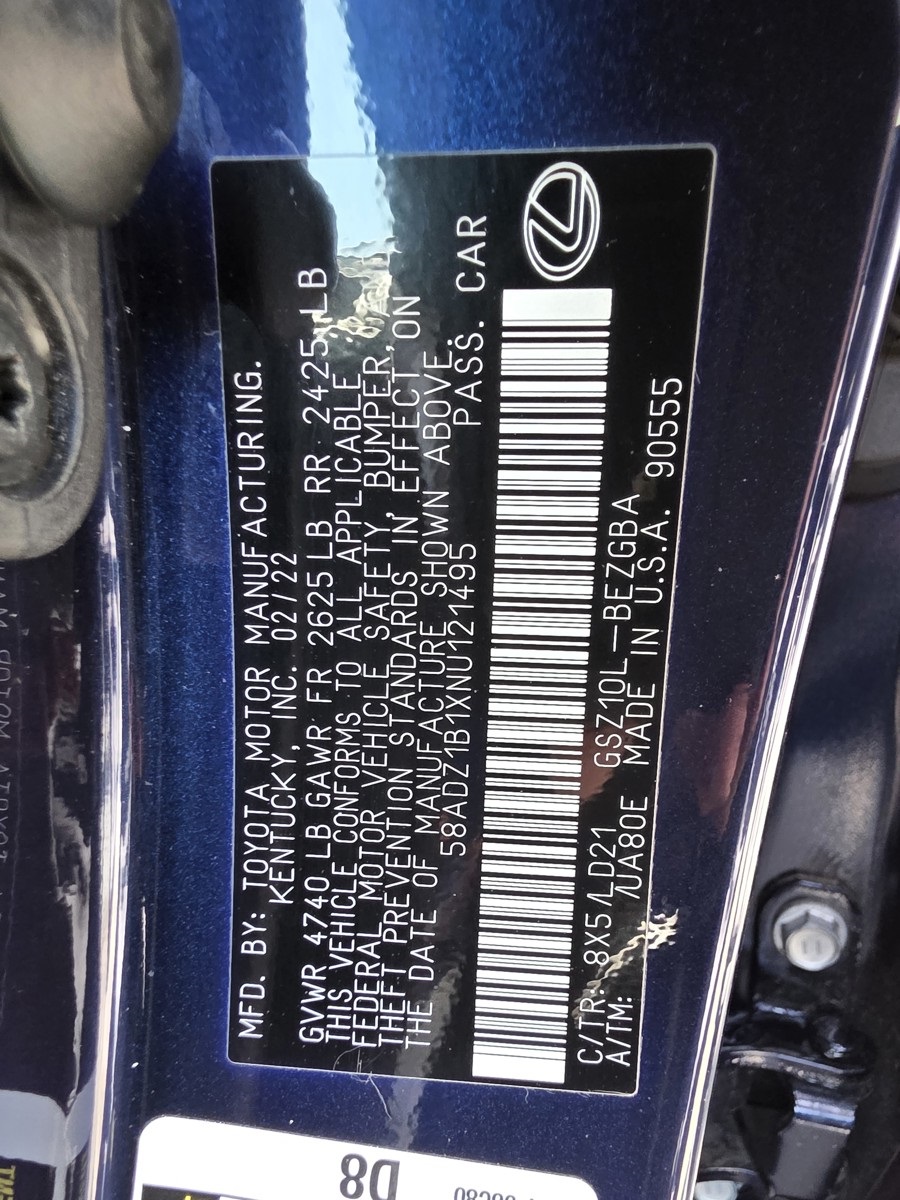 2022 Lexus ES 350 photo 34