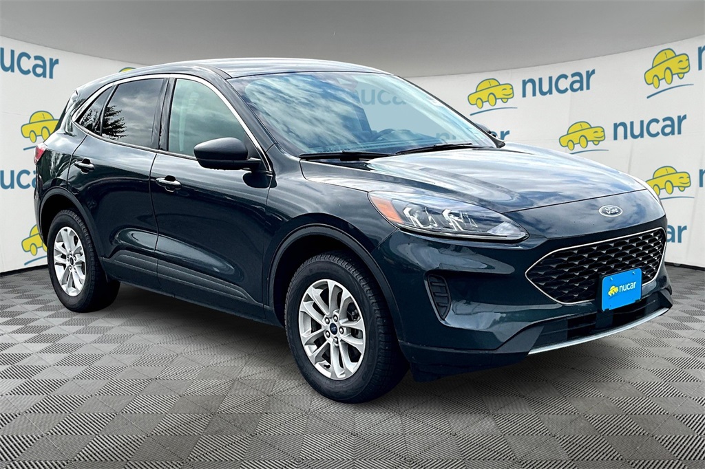 Used 2022 Stone Blue Metallic Ford SE image 1