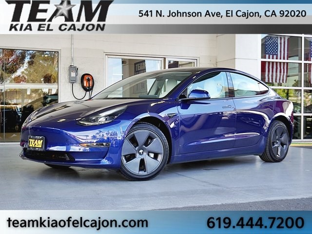 Used 2022 Tesla Model 3 Base with VIN 5YJ3E1EA4NF376263 for sale in El Cajon, CA