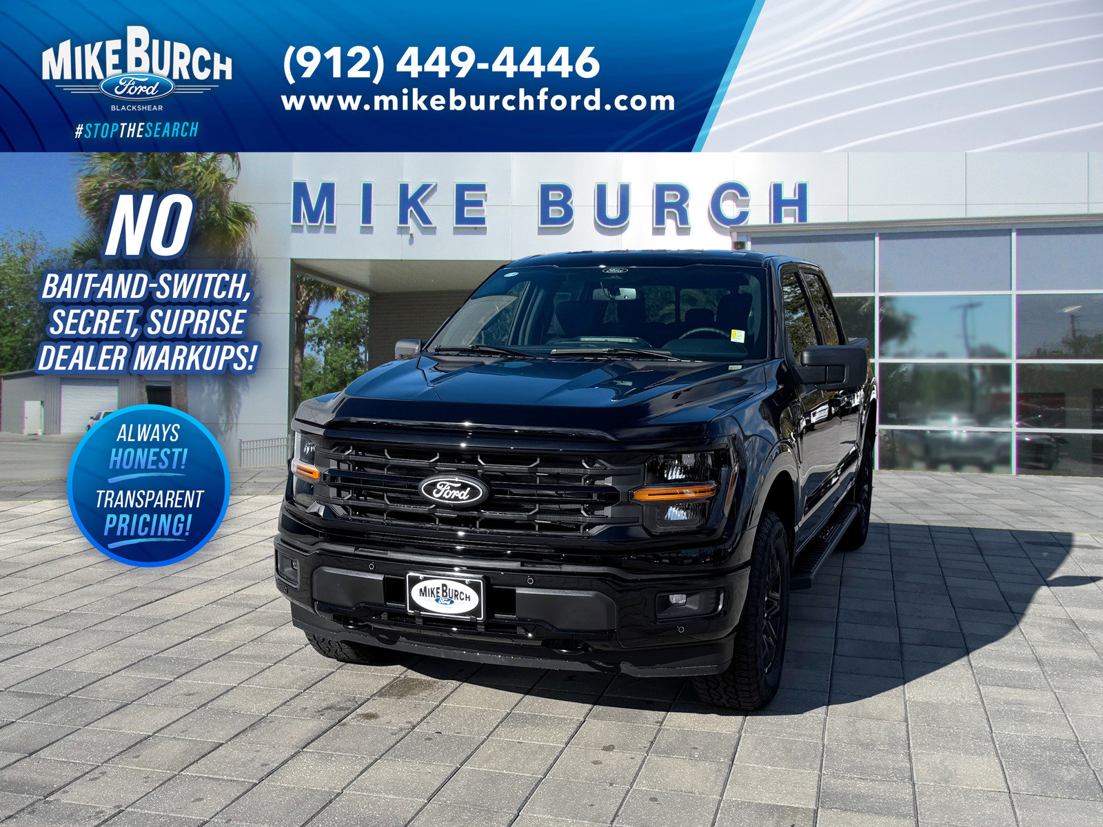 New 2024 Agate Black Metallic Ford XLT image 1