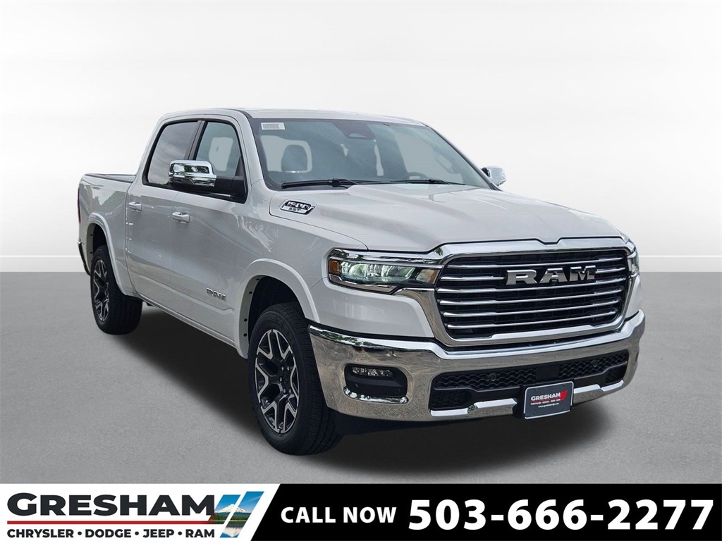 New 2025 Bright White Clear-Coat Exterior Paint RAM Laramie image 1