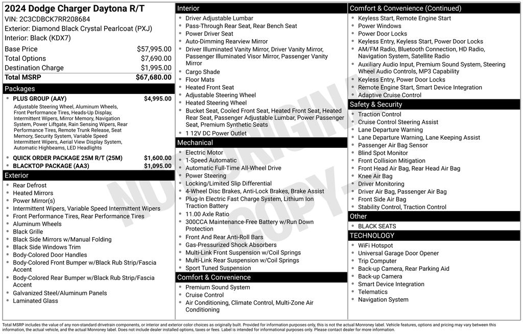 Certified 2024 Dodge Charger Daytona R/T with VIN 2C3CDBCK7RR208684 for sale in Glen Mills, PA