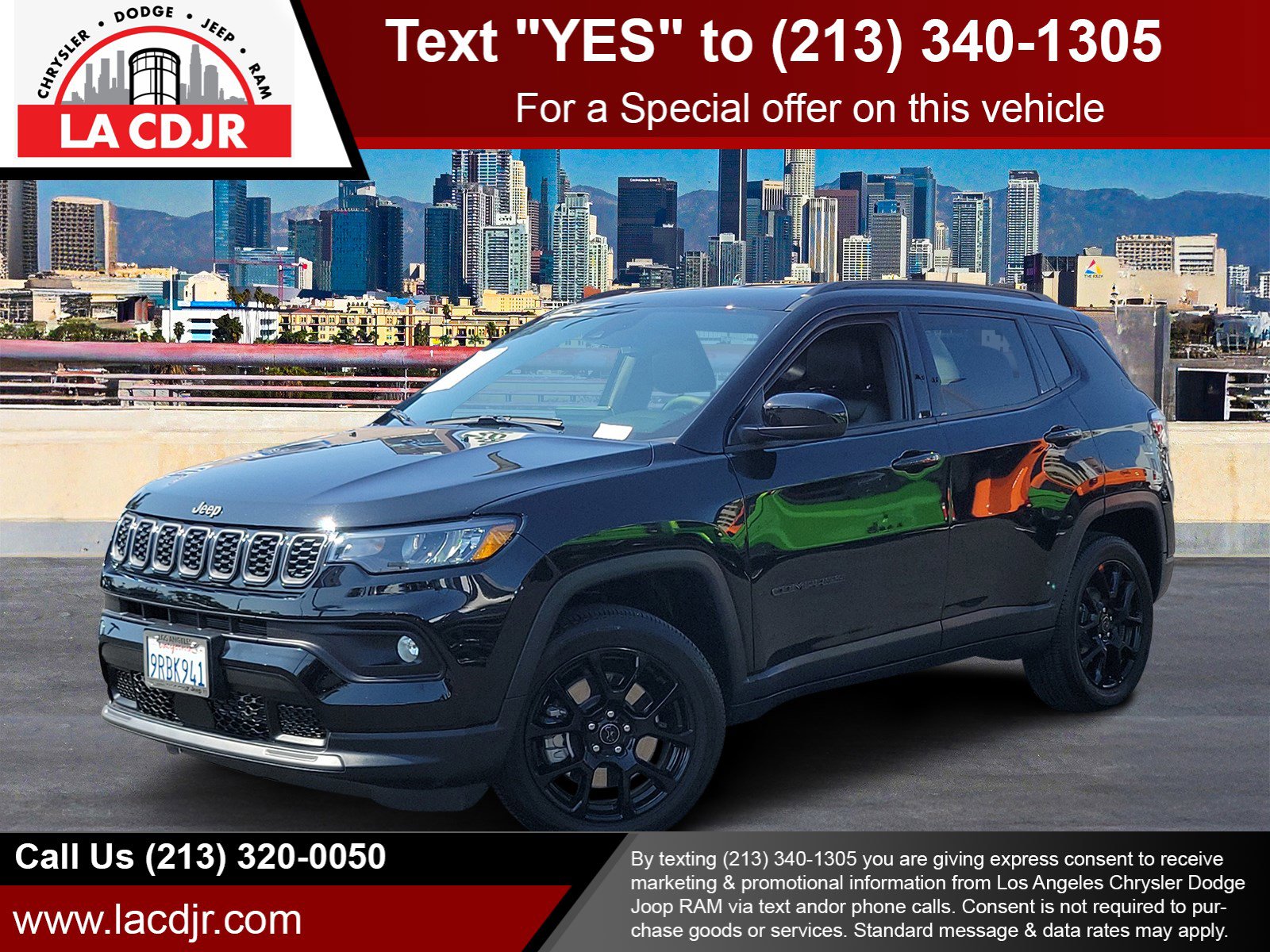 Used 2025 Diamond Black Crystal Pearlcoat Jeep Latitude image 1