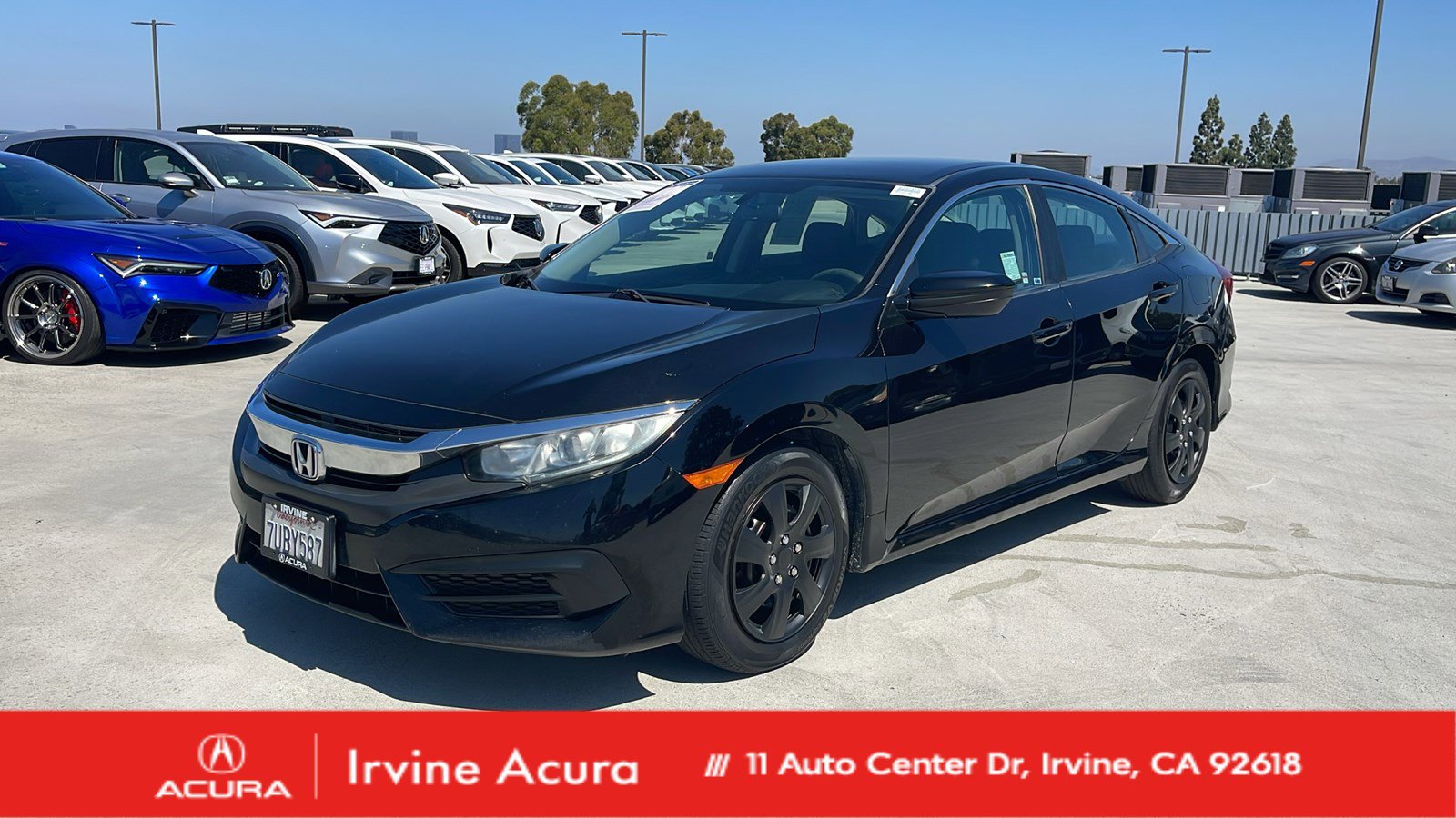 Used 2016 Crystal Black Pearl Honda LX image 1