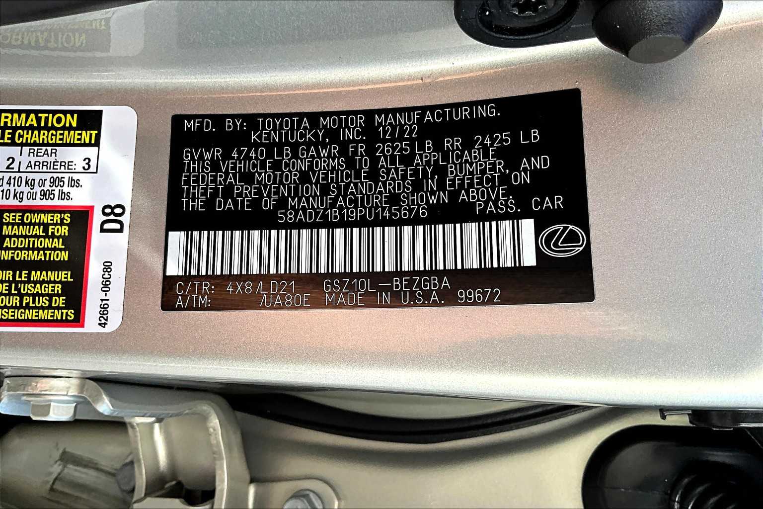 2023 Lexus ES 350 photo 32