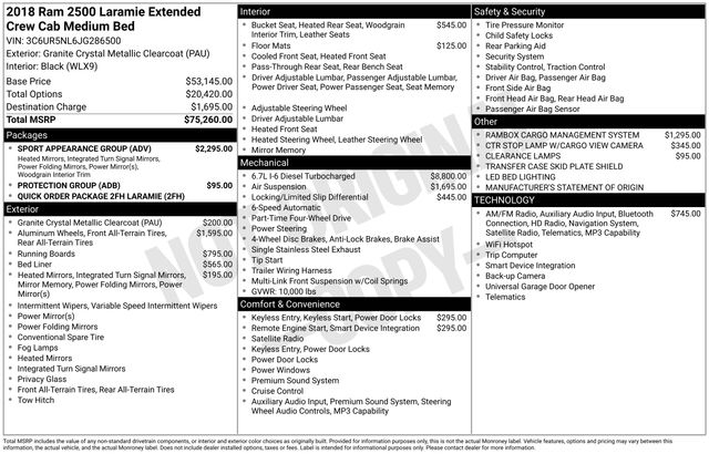 2018 RAM Ram 2500 Pickup Laramie's photo