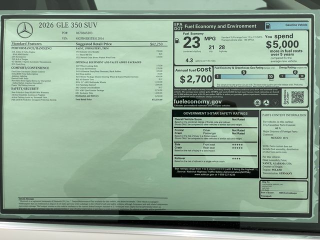 2026 Mercedes Benz GLE 350 photo 50