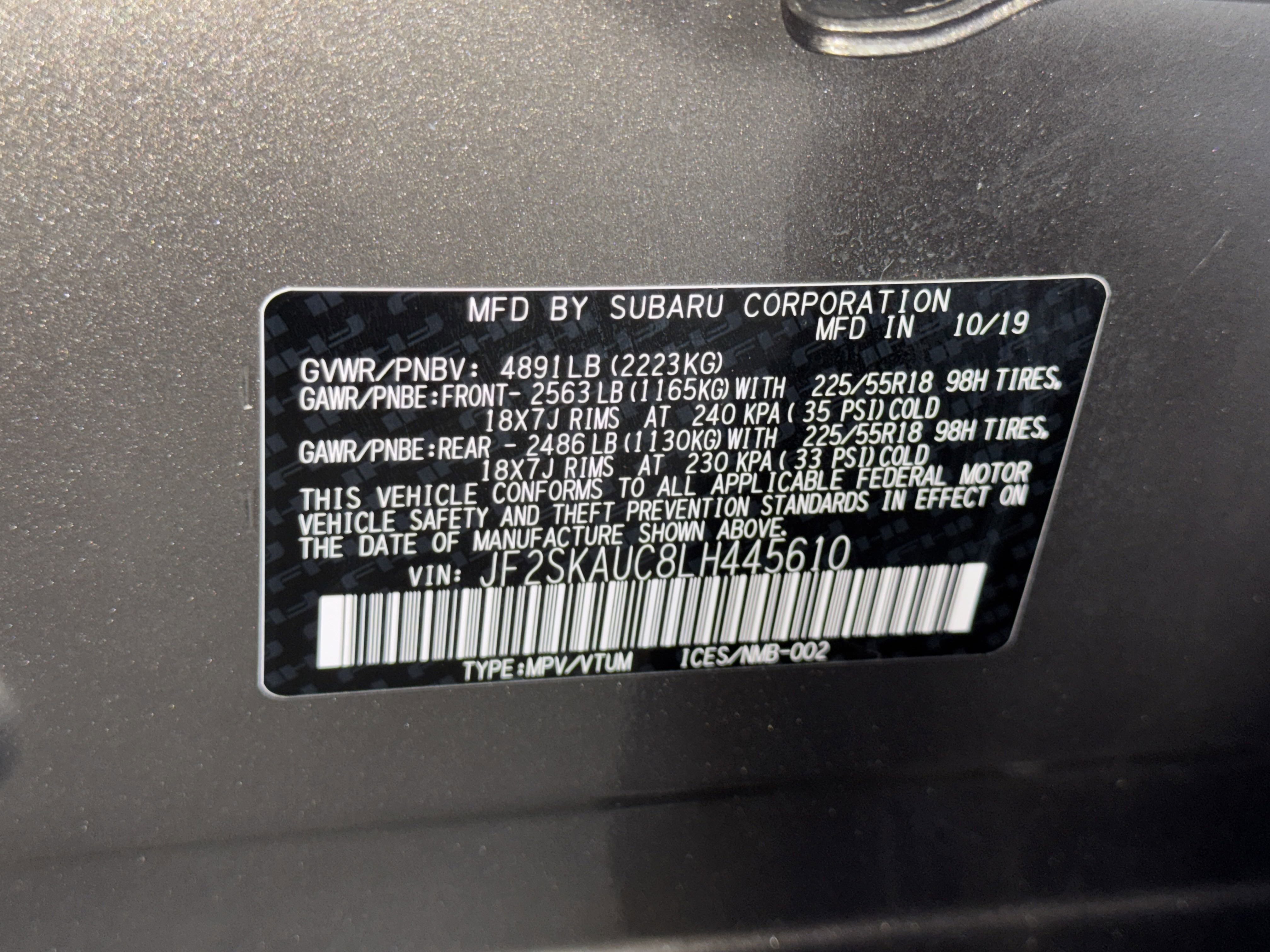 2020 Subaru Forester Limited photo 27