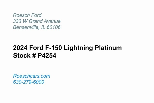 Used 2024 Ford F-150 Lightning Platinum with VIN 1FT6W7L7XRWG10847 for sale in Bensenville, IL