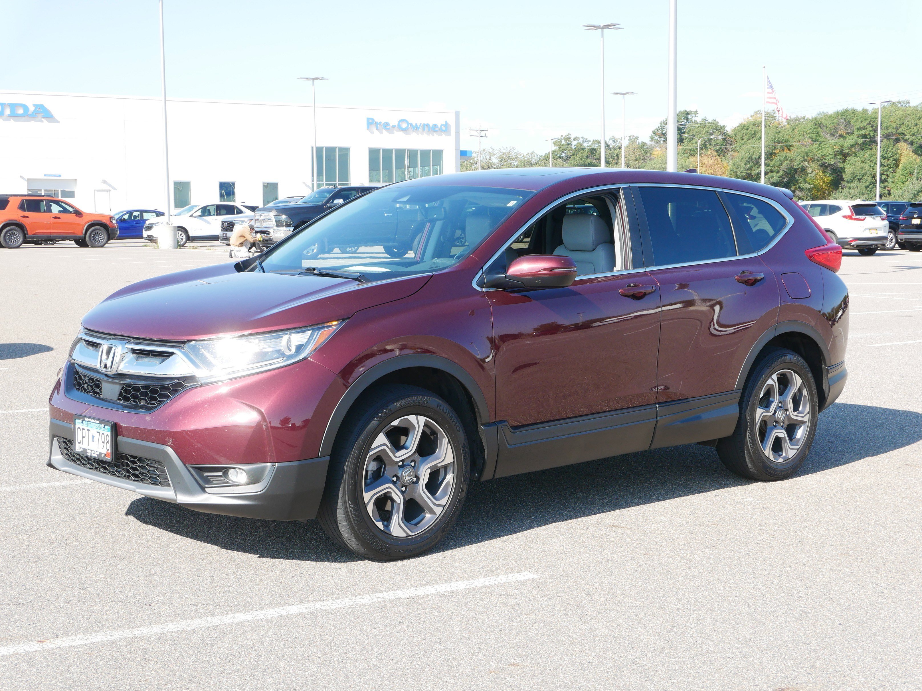 Used 2019 Honda CR-V EX-L with VIN 7FARW2H83KE018111 for sale in Waite Park, Minnesota