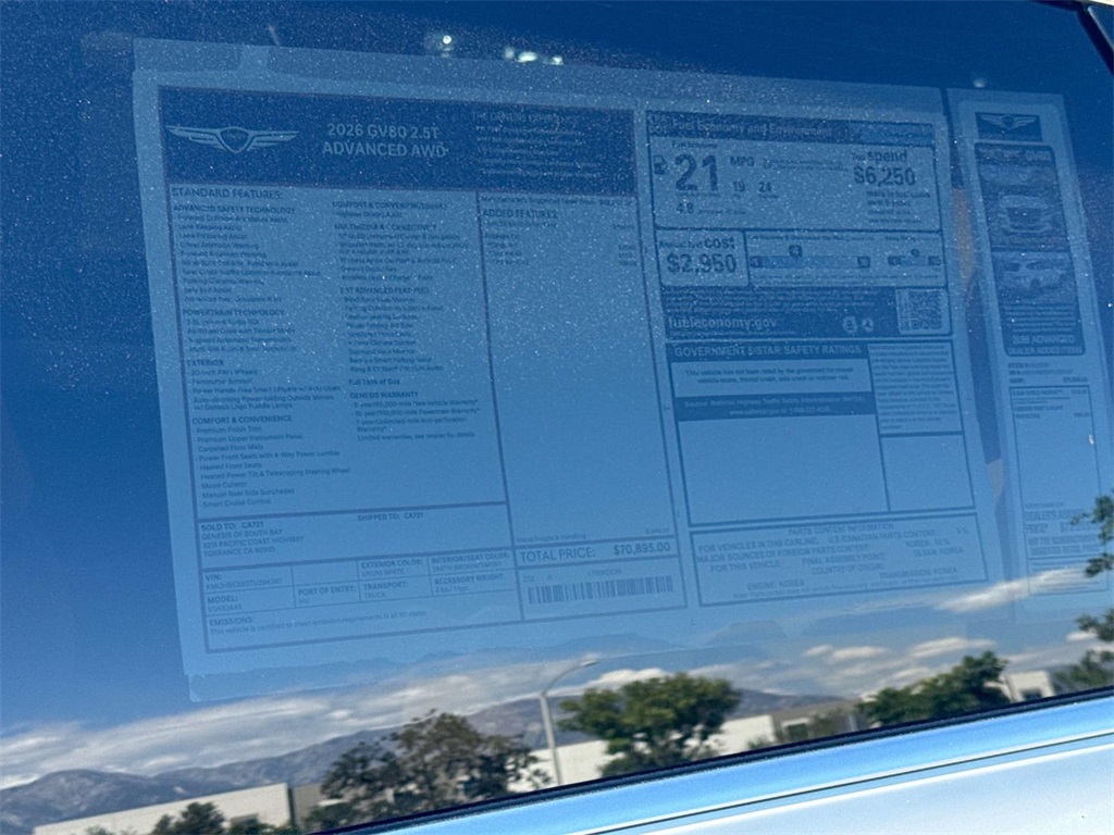 2026 Genesis GV80 2.5T Advanced photo 14