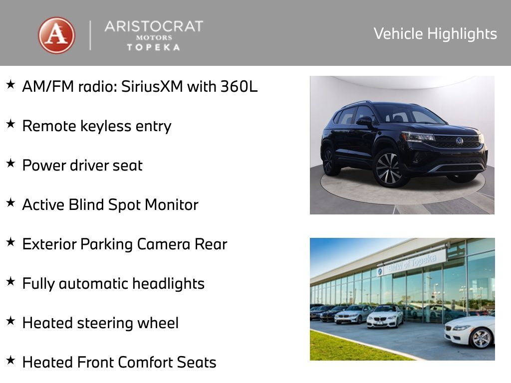 Used 2023 Volkswagen Taos SE with VIN 3VVYX7B28PM300657 for sale in Kansas City