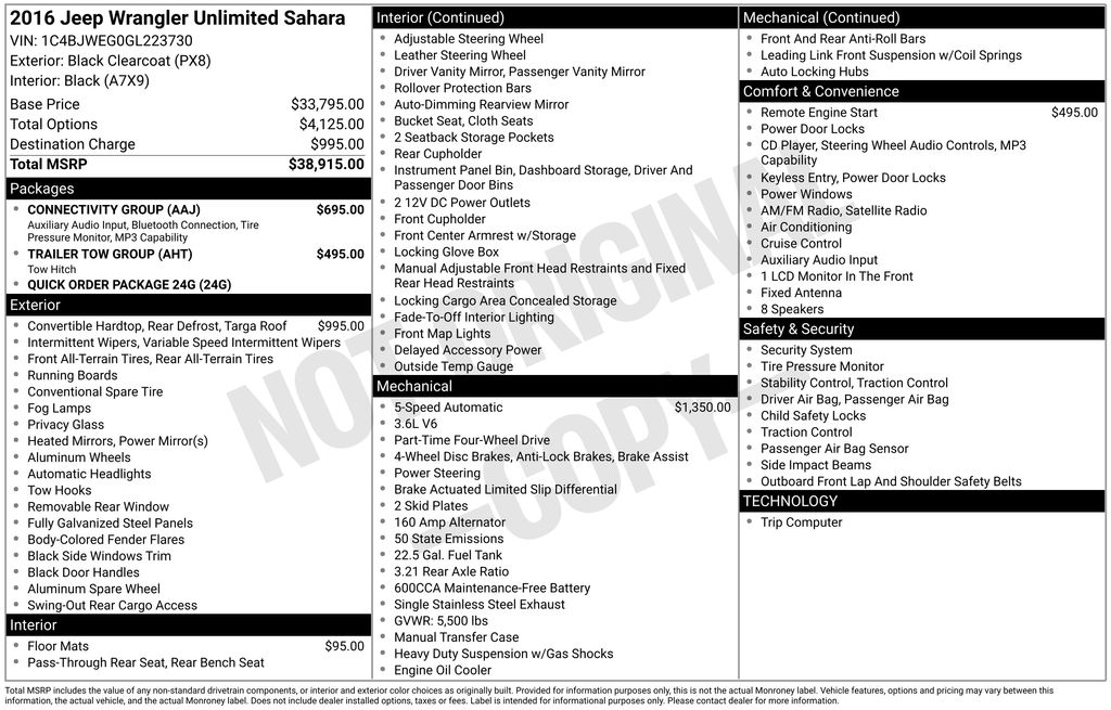 2016 Jeep Wrangler Unlimited Sahara's photo