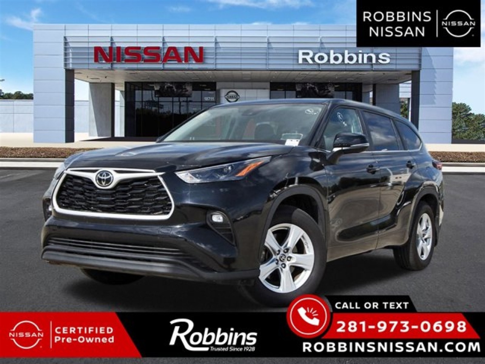 2024 Toyota Highlander LE Black at Robbins Nissan