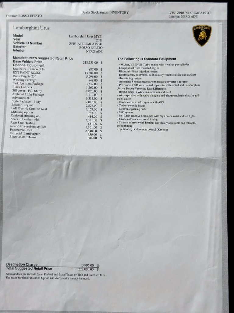 2021 LAMBORGHINI URUS - Image 4