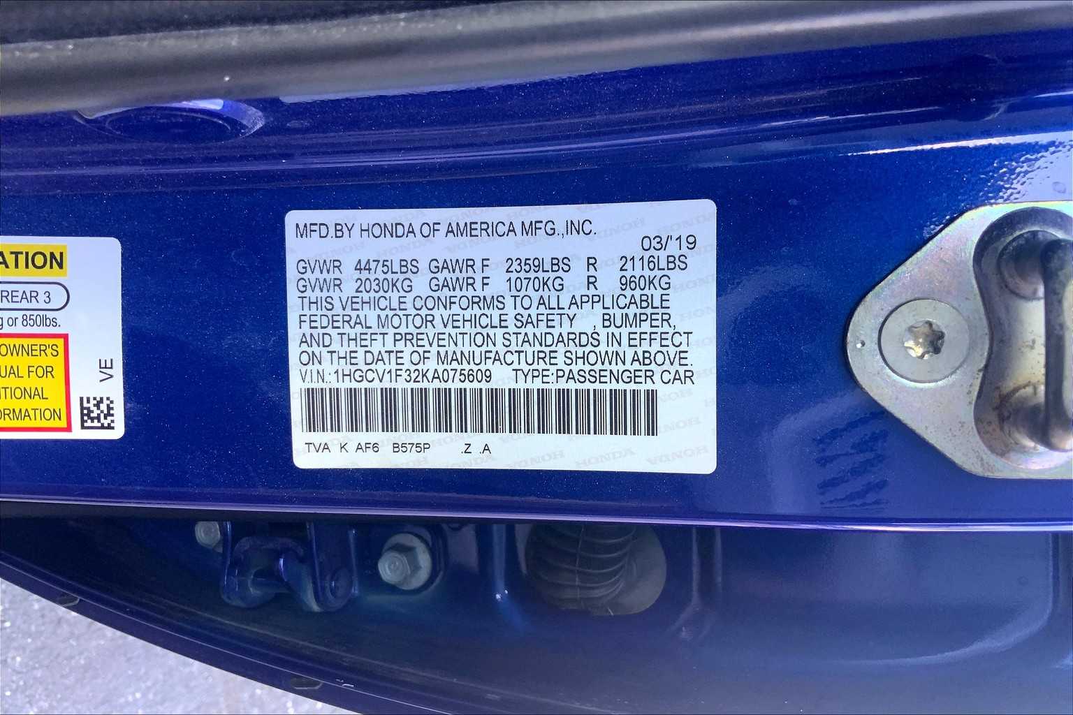 2019 Honda Accord Sport 1.5T photo 30