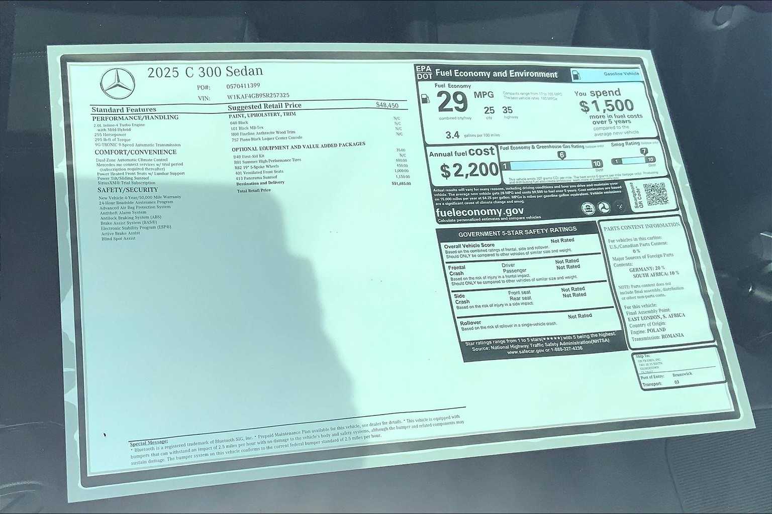 2025 Mercedes Benz C 300 photo 20