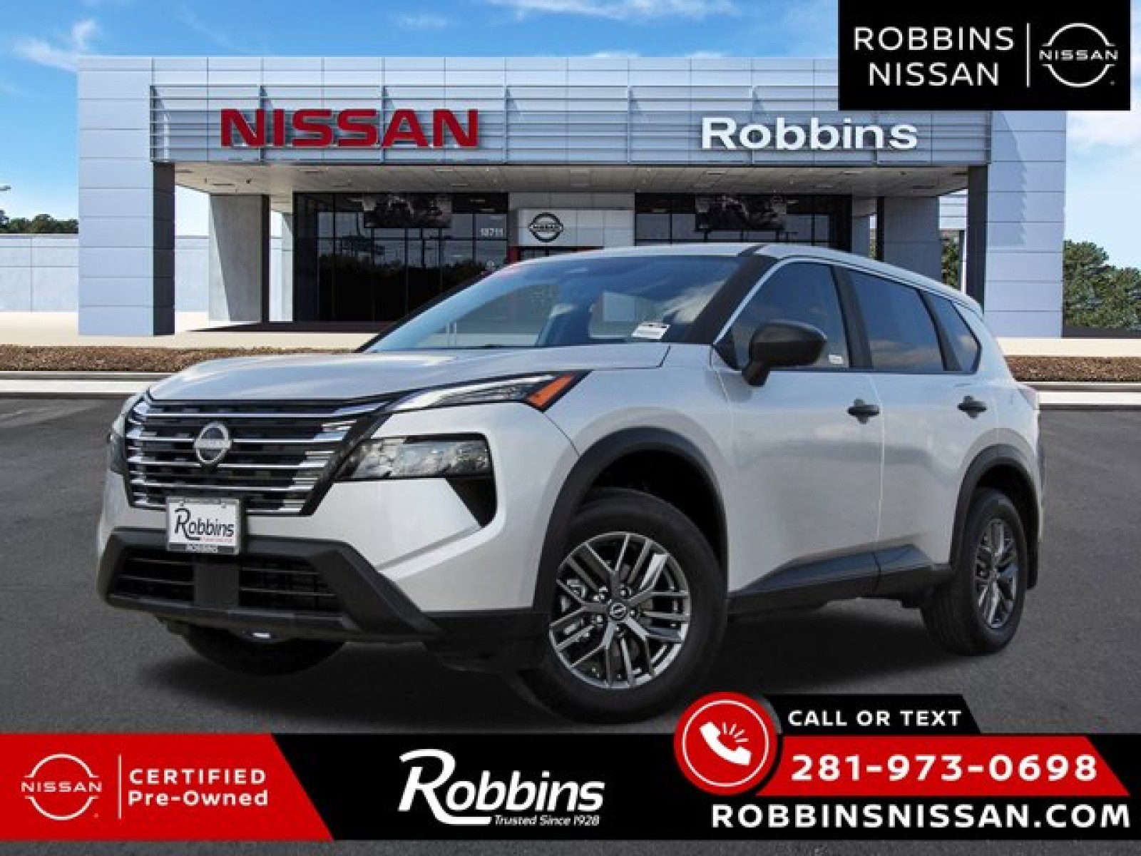 2025 Nissan Rogue S Silver at Robbins Nissan