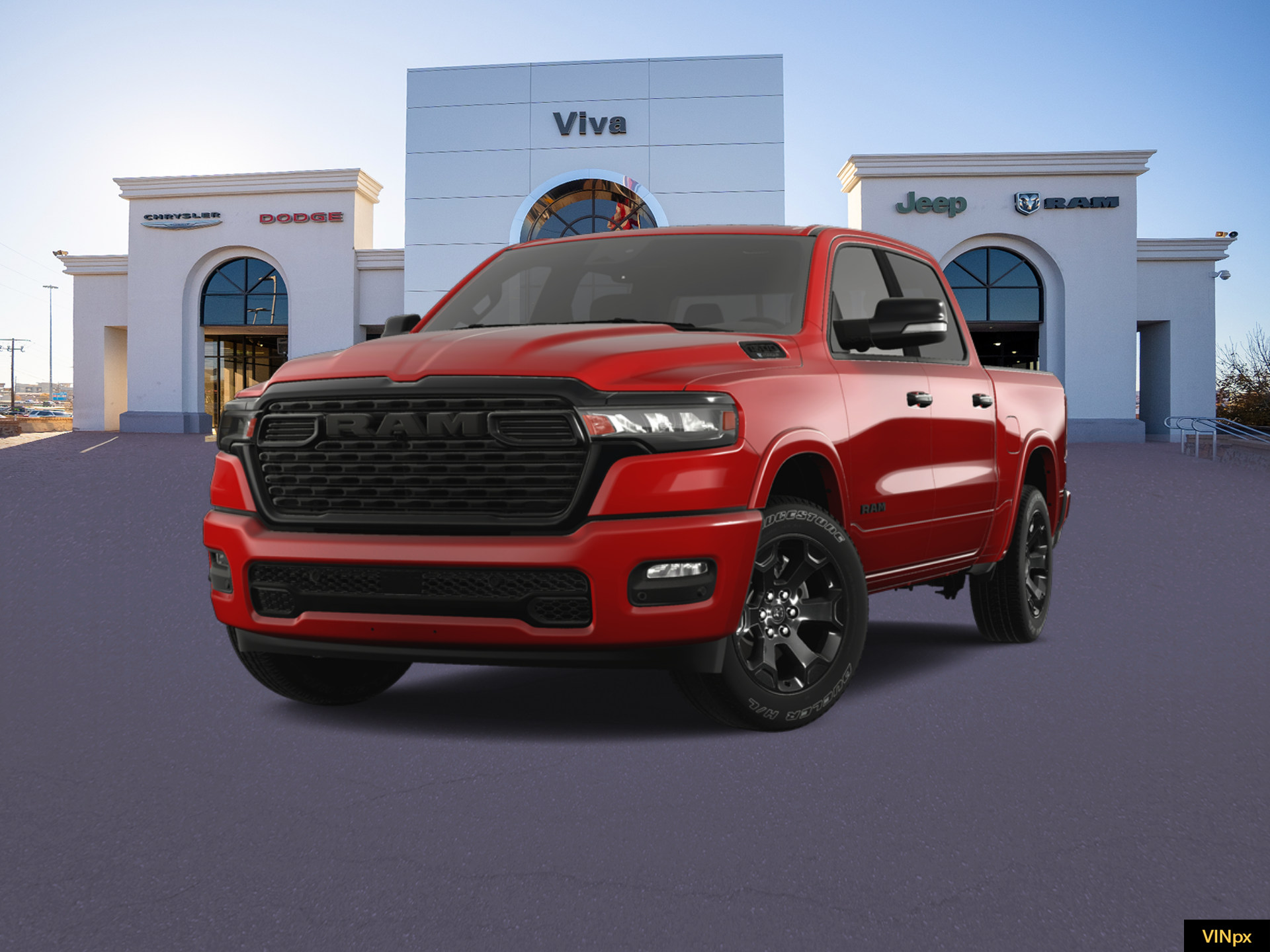 New 2025 Flame Red Clear-Coat Exterior Paint RAM Lone Star image 1