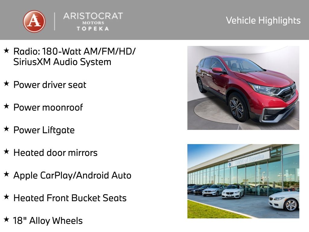 Used 2022 Honda CR-V EX-L with VIN 7FARW1H87NE023939 for sale in Kansas City
