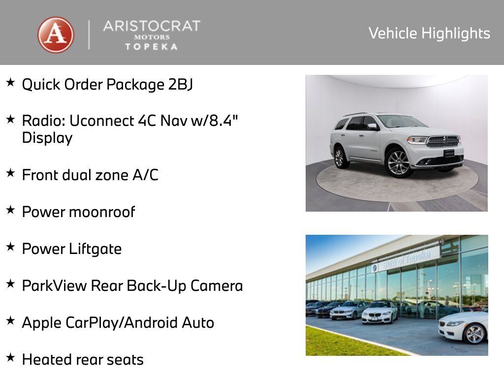 Used 2020 Dodge Durango Citadel with VIN 1C4RDJEG3LC161551 for sale in Kansas City