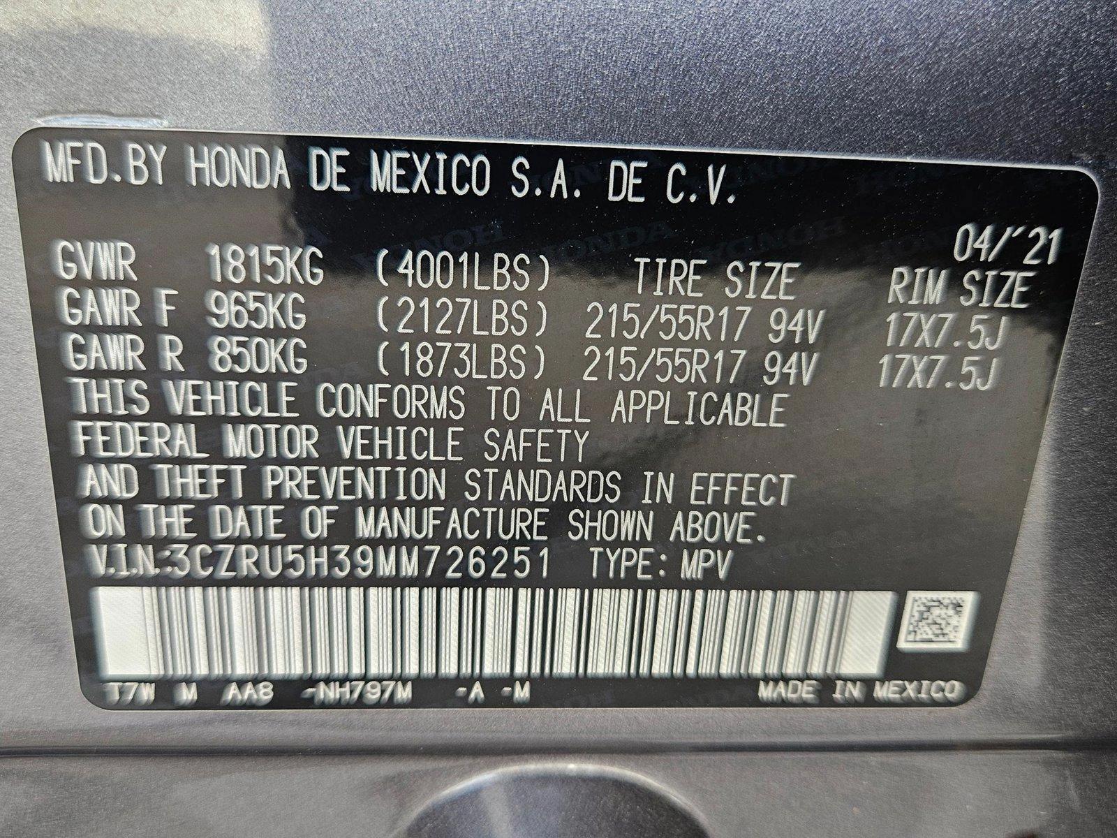 2021 Honda HR-V LX photo 18