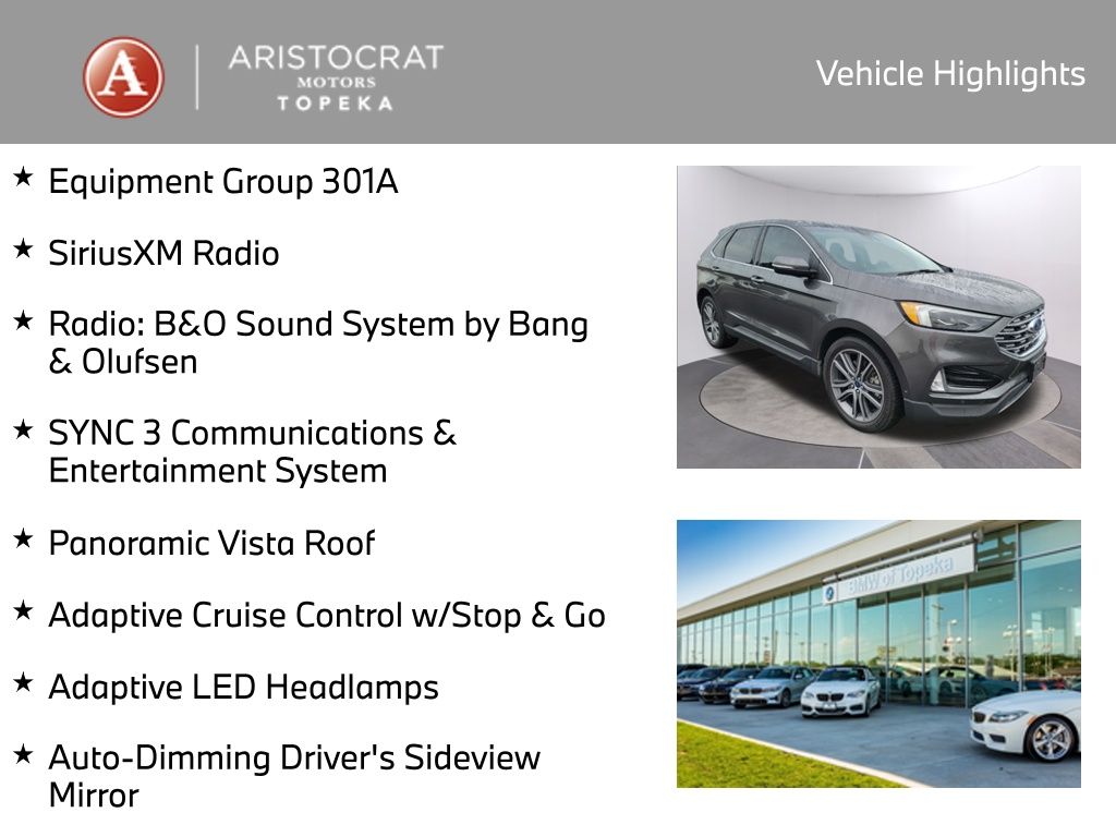 Used 2019 Ford Edge Titanium with VIN 2FMPK4K93KBB61354 for sale in Kansas City